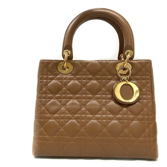 Dior Handbags - DIOR Lady Shoulder Bag Cannage Brown
